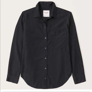 abercrombie and fitch drapey long sleeve button up shirt